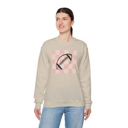 Ladies Check Yourself Football Crewneck Sweatshirt