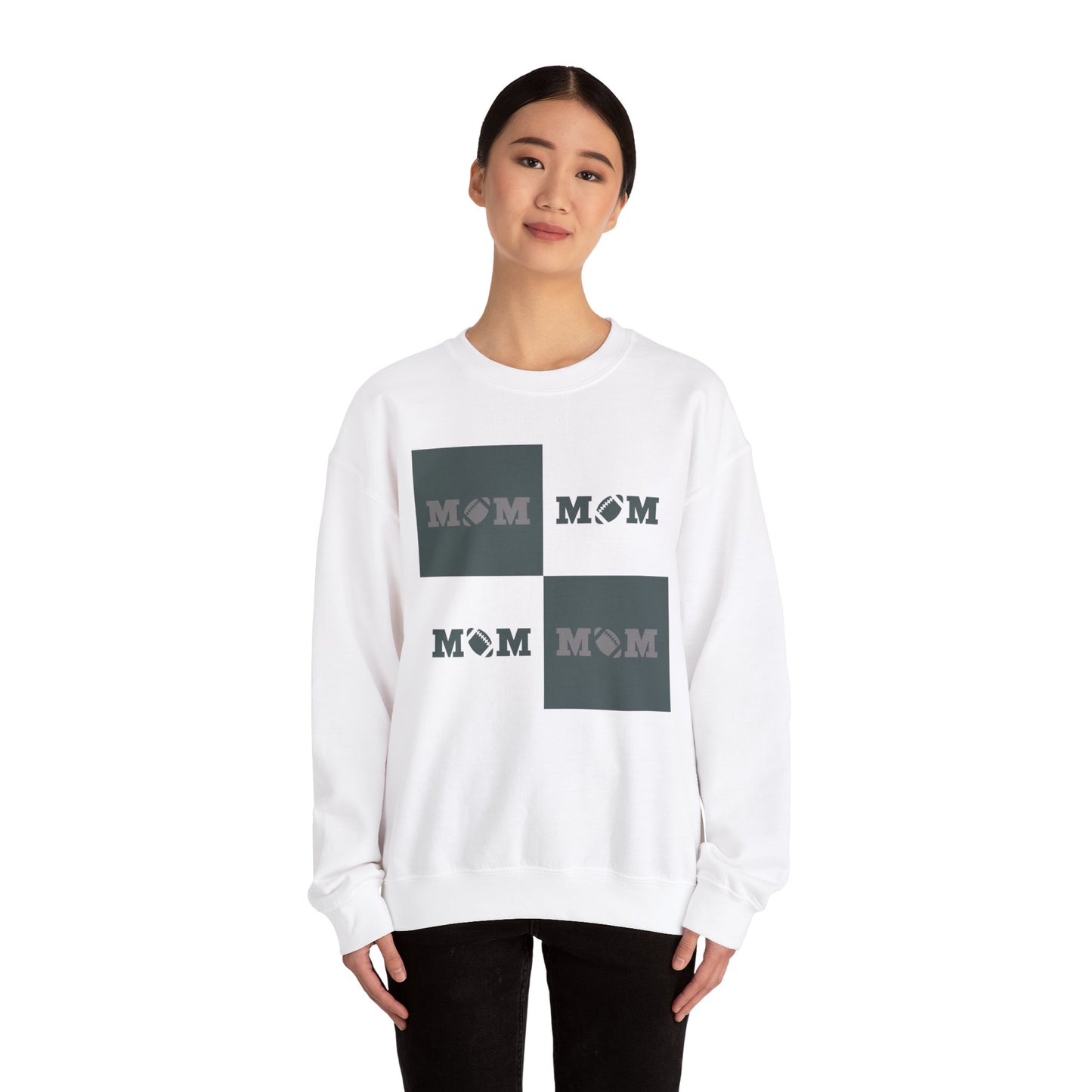 Football Mom Heavy Blend Crewneck Sweatshirt