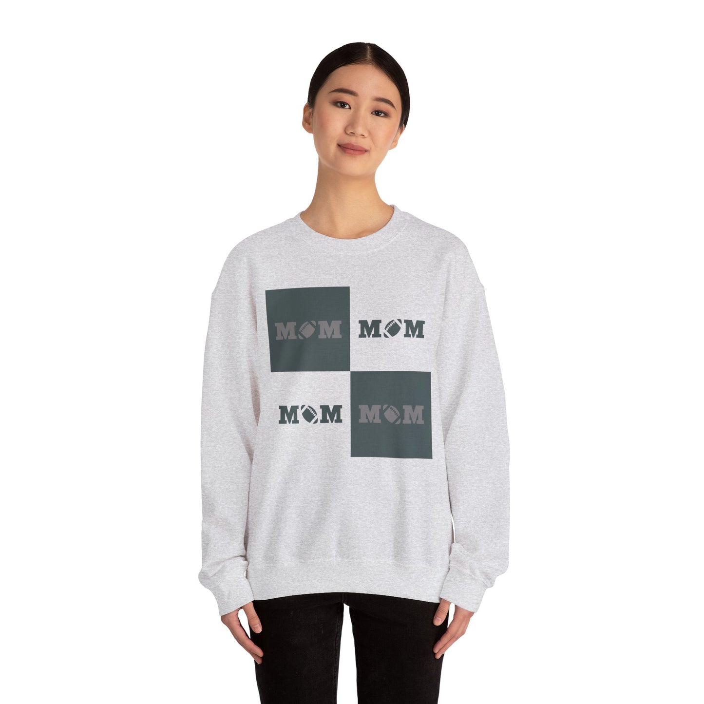 Football Mom Heavy Blend Crewneck Sweatshirt