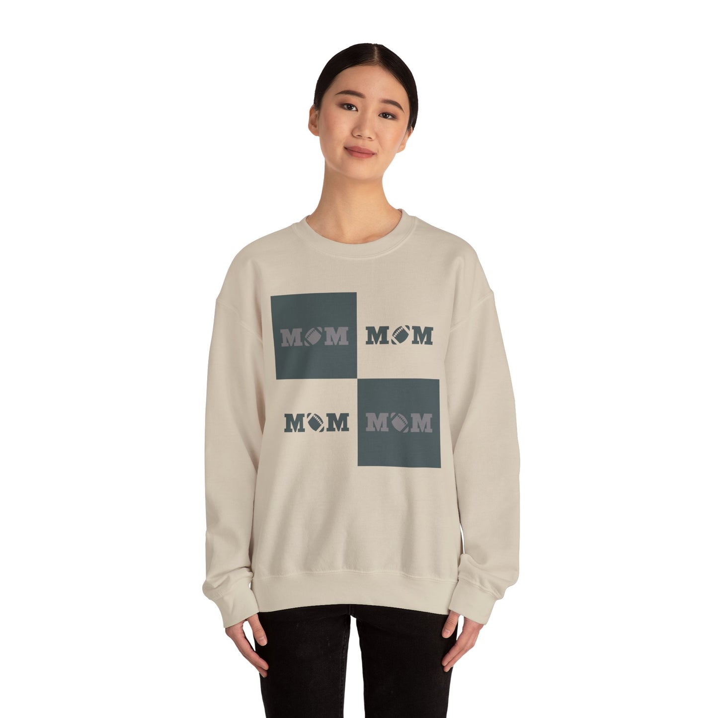 Football Mom Heavy Blend Crewneck Sweatshirt