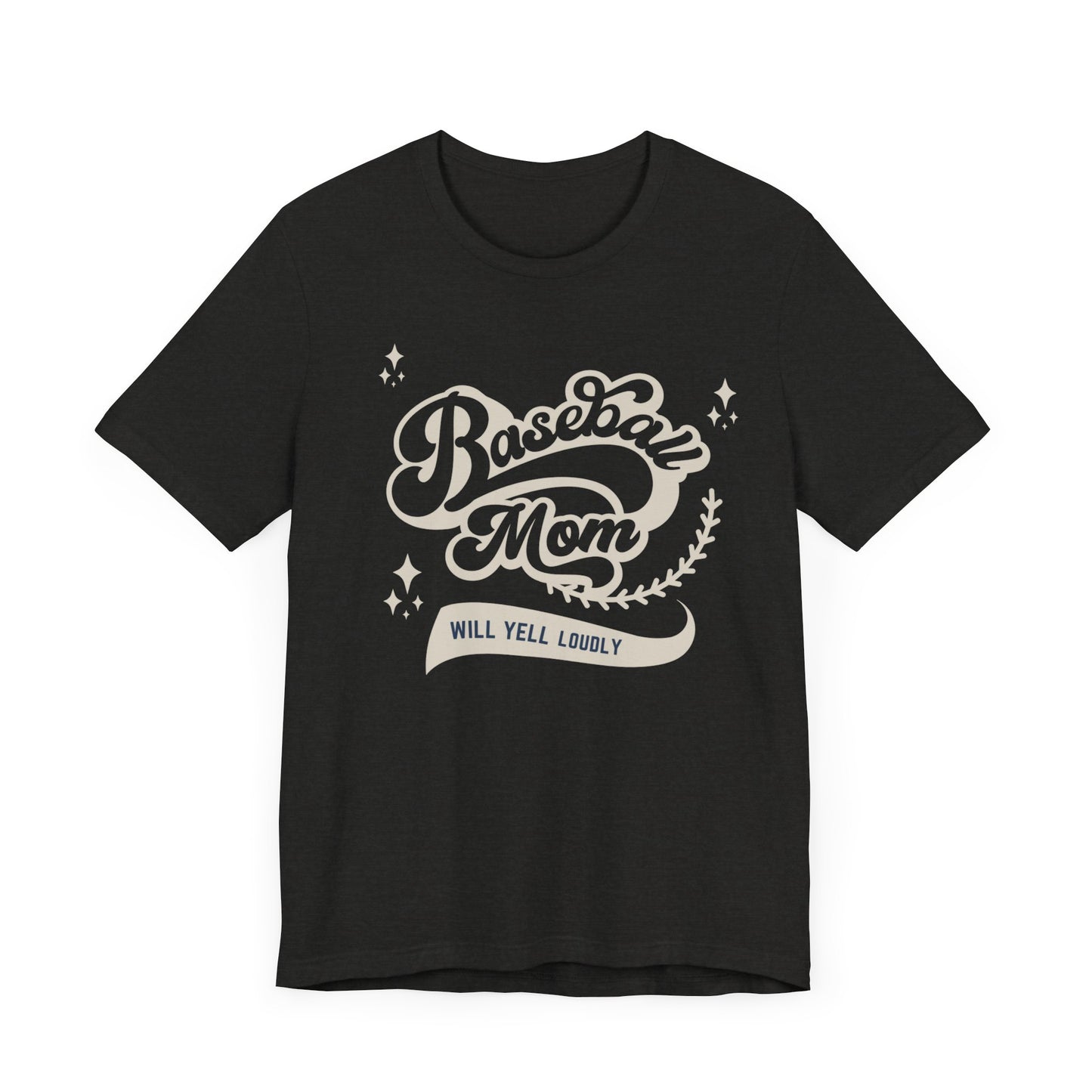 Baseball Mom Soft Cotton T-Shirt for Sports Fans, Gift for Baseball Moms,