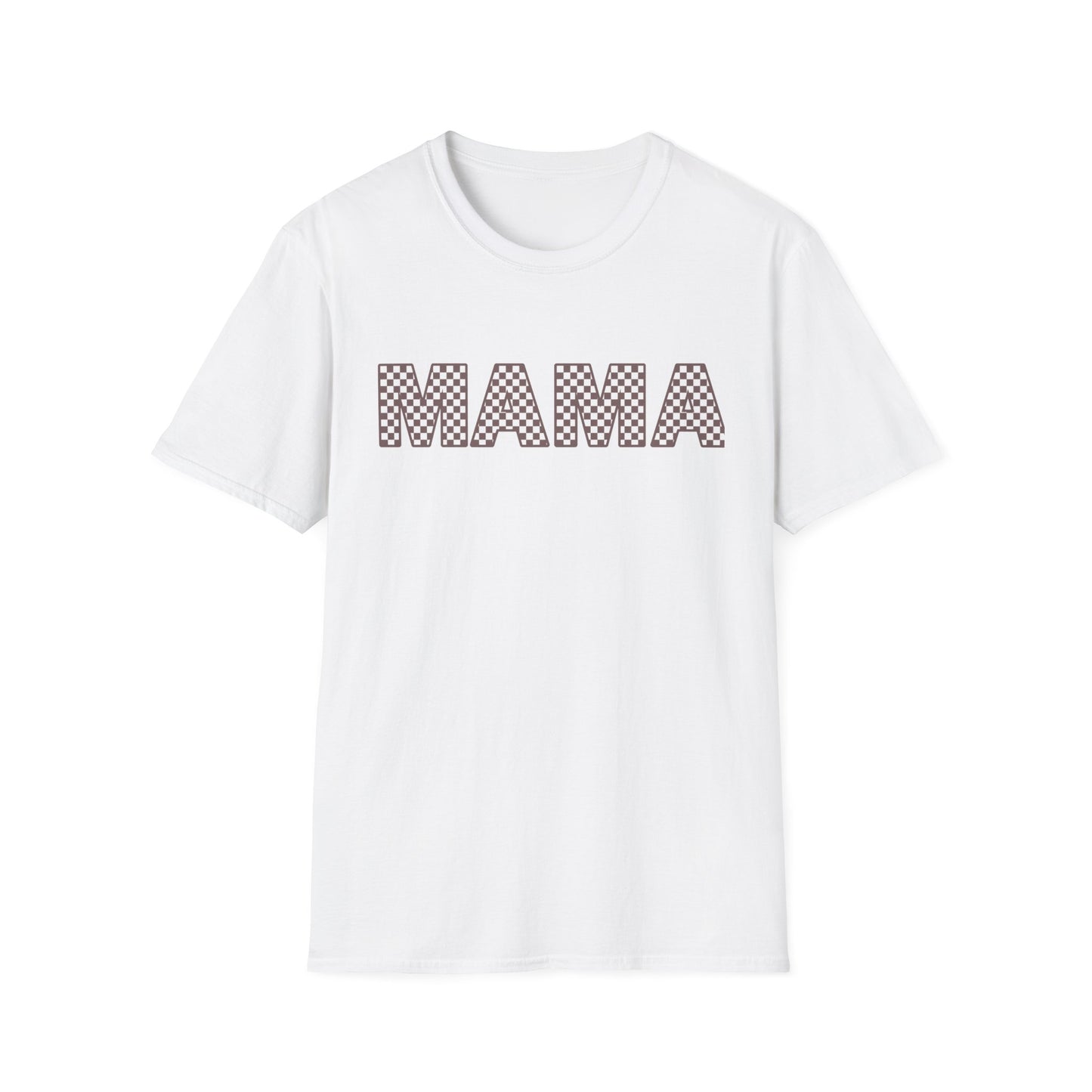 Mama + Mini Softstyle “Mama”  Checkered T-Shirt