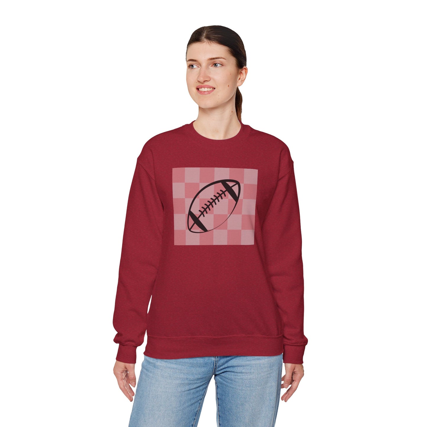 Ladies Check Yourself Football Crewneck Sweatshirt