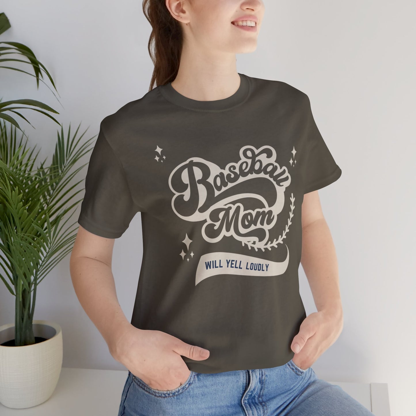 Baseball Mom Soft Cotton T-Shirt for Sports Fans, Gift for Baseball Moms,