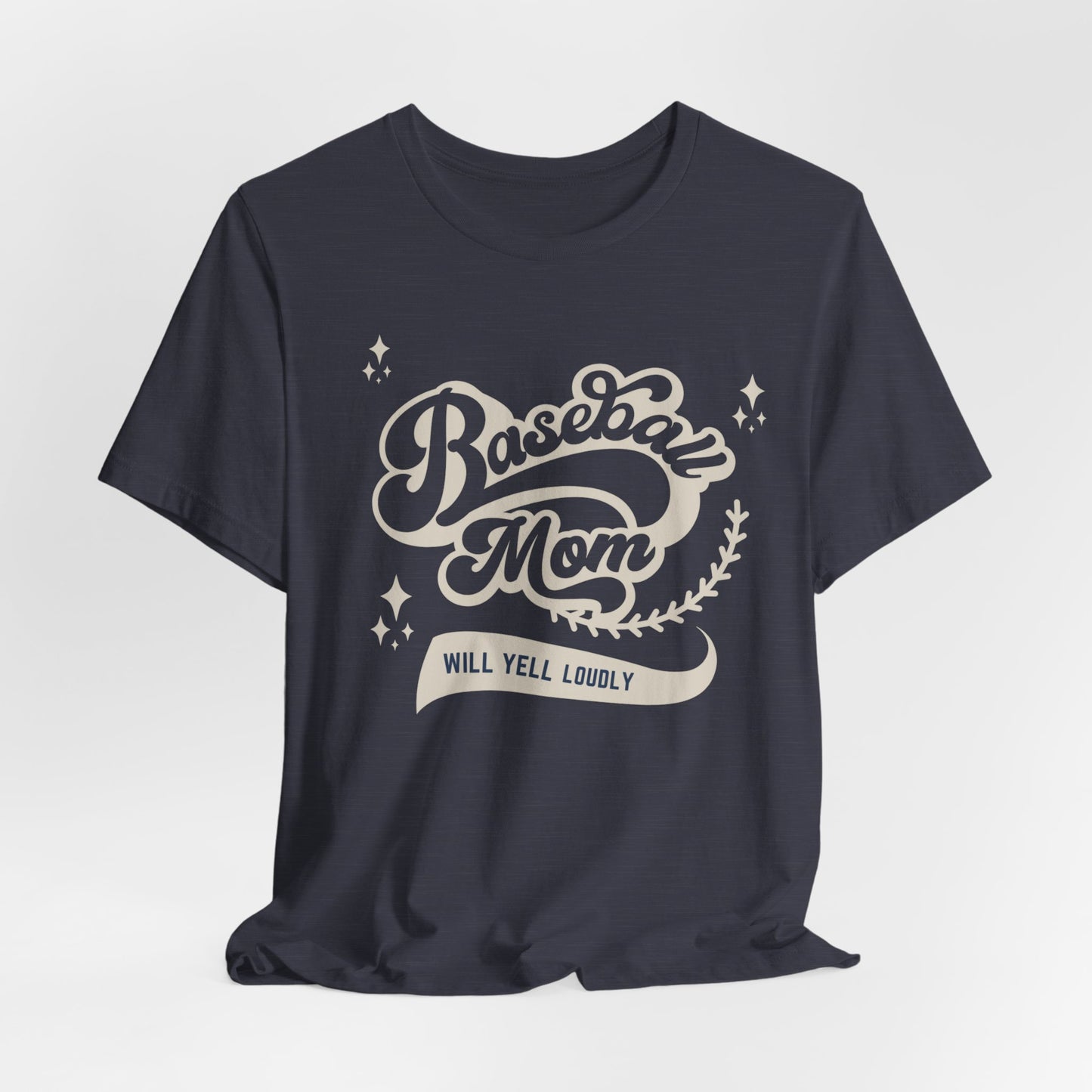 Baseball Mom Soft Cotton T-Shirt for Sports Fans, Gift for Baseball Moms,