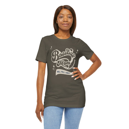 Baseball Mom Soft Cotton T-Shirt for Sports Fans, Gift for Baseball Moms,