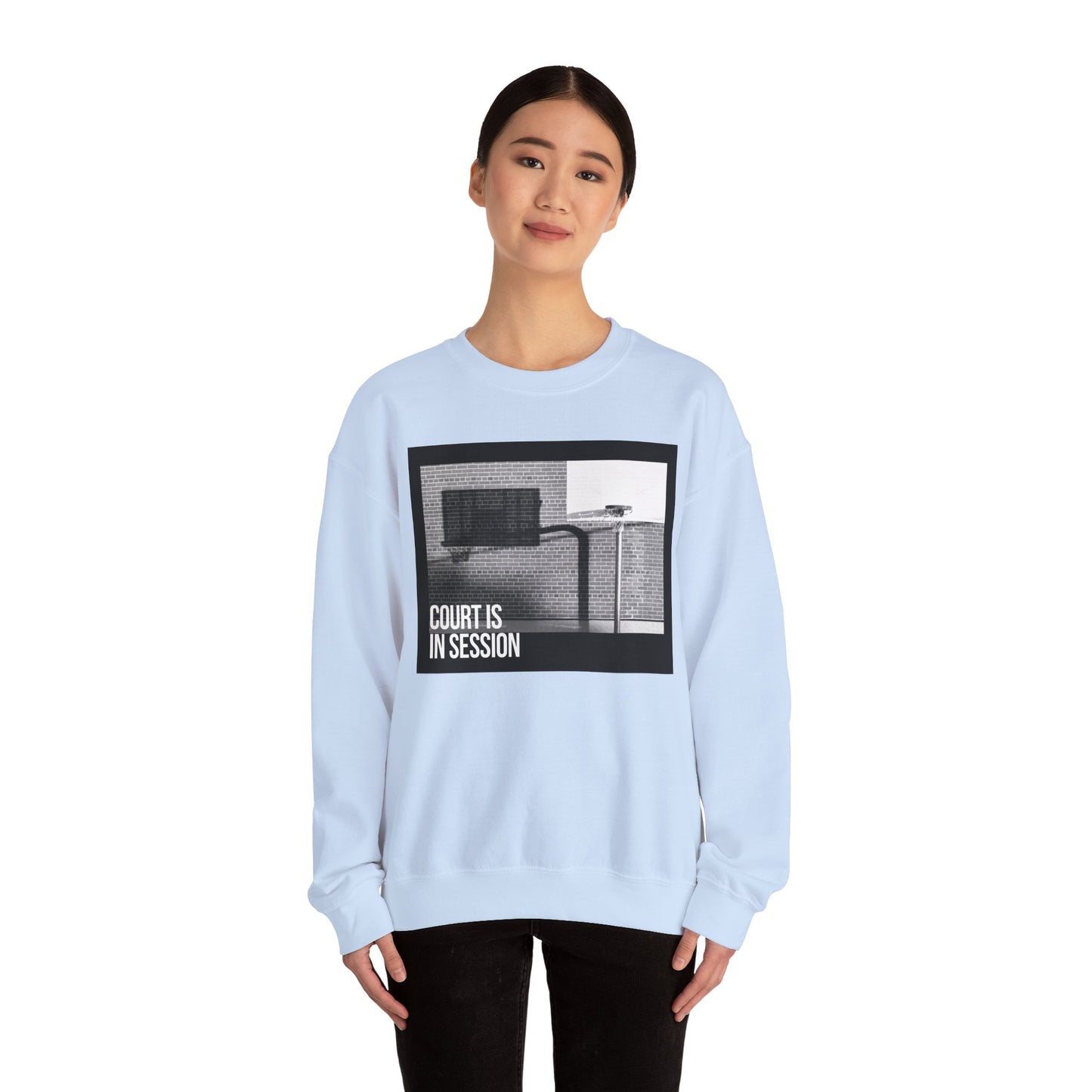 Court Is in Session Basketball Crewneck Sweatshirt - Unisex Heavy Blend