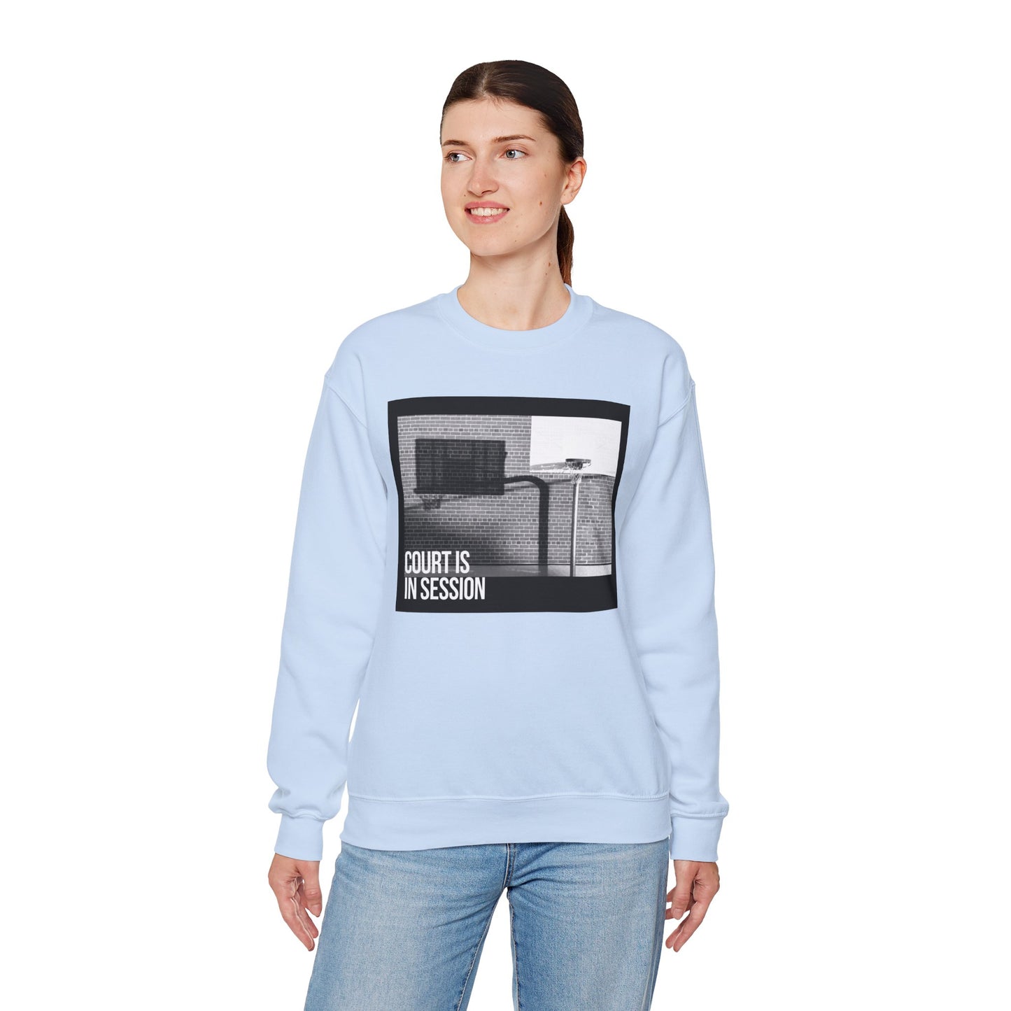 Court Is in Session Basketball Crewneck Sweatshirt - Unisex Heavy Blend