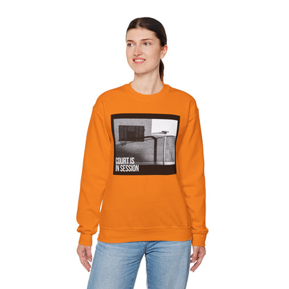 Court Is in Session Basketball Crewneck Sweatshirt - Unisex Heavy Blend