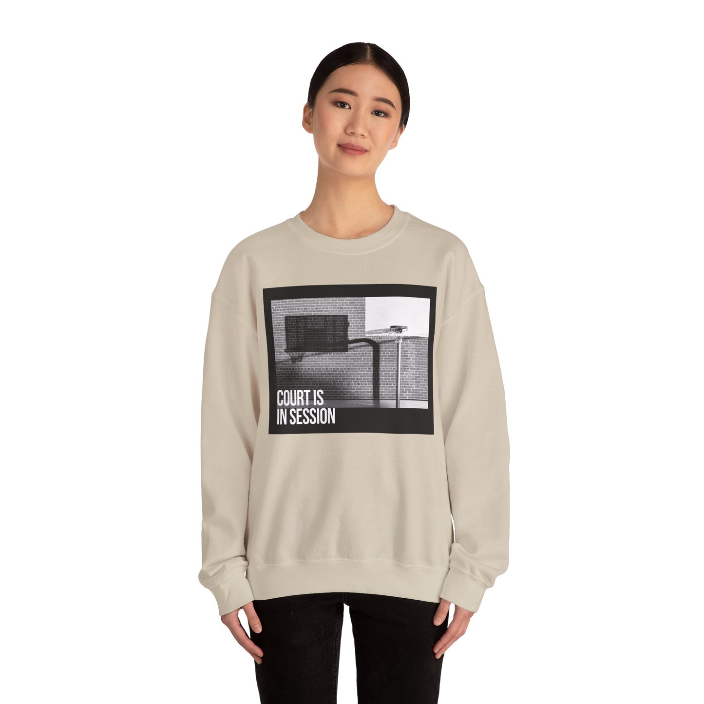 Court Is in Session Basketball Crewneck Sweatshirt - Unisex Heavy Blend