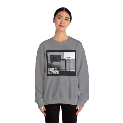 Court Is in Session Basketball Crewneck Sweatshirt - Unisex Heavy Blend