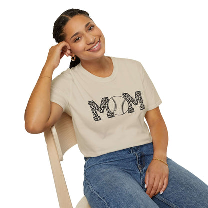 Leopard Mom Monochromatic Minimal Baseball Tee