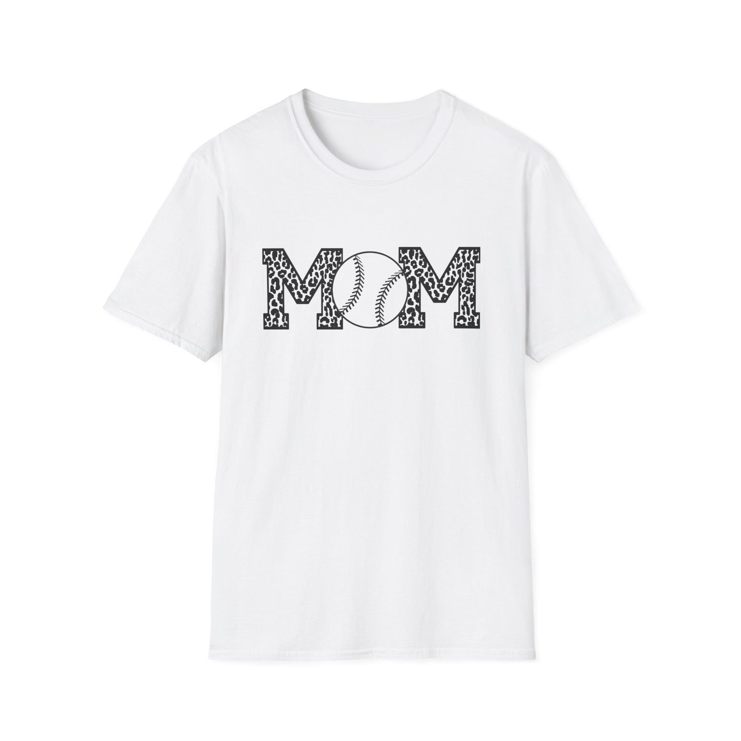 Leopard Mom Monochromatic Minimal Baseball Tee