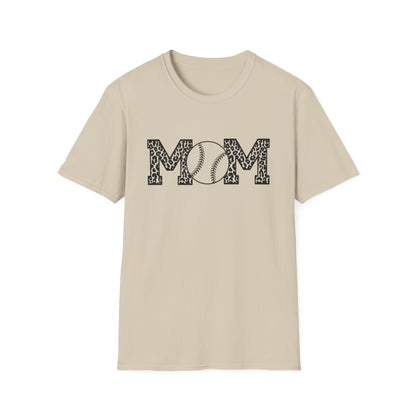 Leopard Mom Monochromatic Minimal Baseball Tee