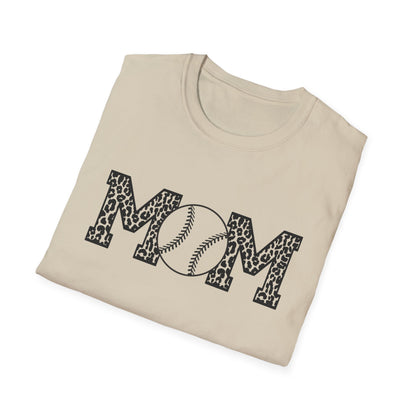 Leopard Mom Monochromatic Minimal Baseball Tee