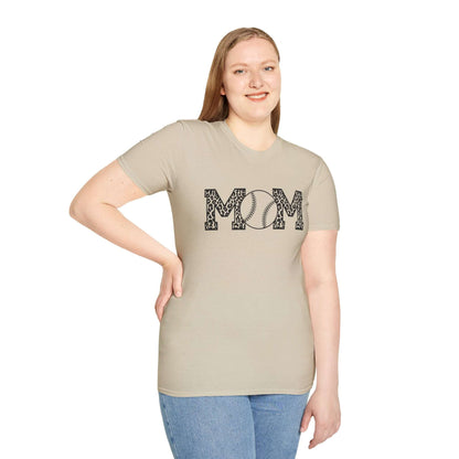 Leopard Mom Monochromatic Minimal Baseball Tee