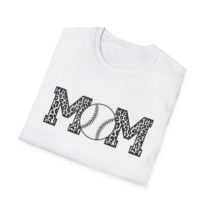 Leopard Mom Monochromatic Minimal Baseball Tee