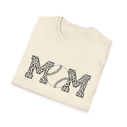 Leopard Mom Monochromatic Minimal Baseball Tee