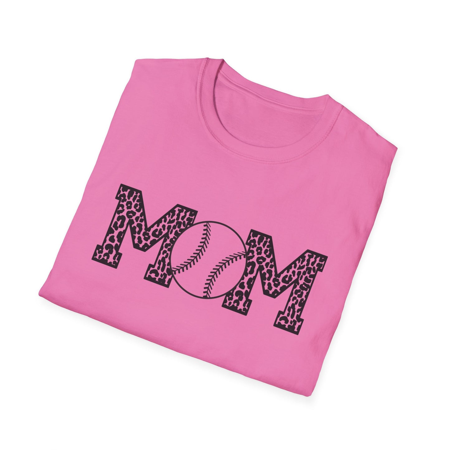 Leopard Mom Monochromatic Minimal Baseball Tee