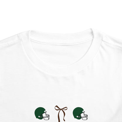 Little Sister Cute Football Tee Shirt for Toddlers