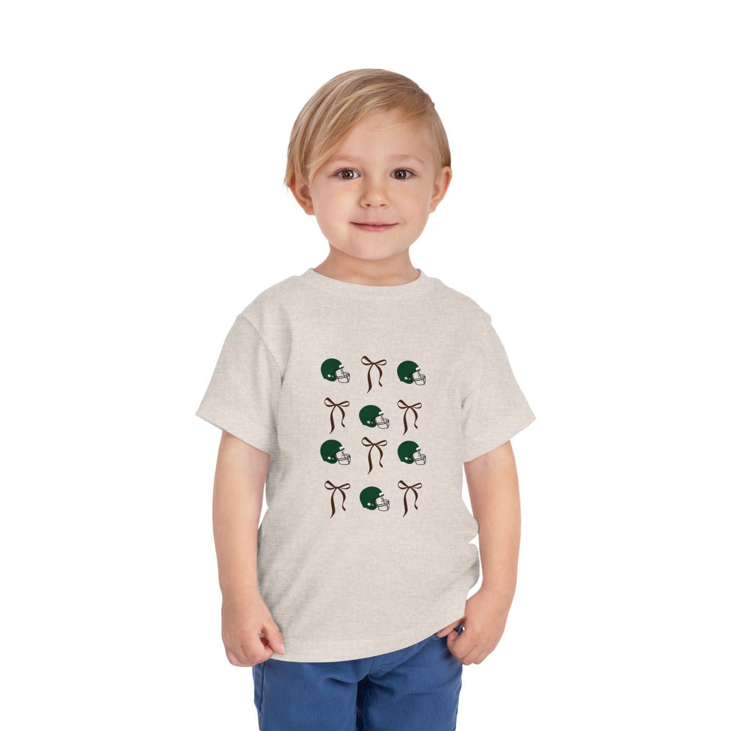 Little Sister Cute Football Tee Shirt for Toddlers