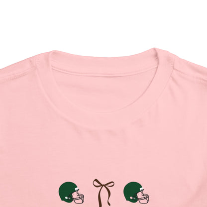 Little Sister Cute Football Tee Shirt for Toddlers