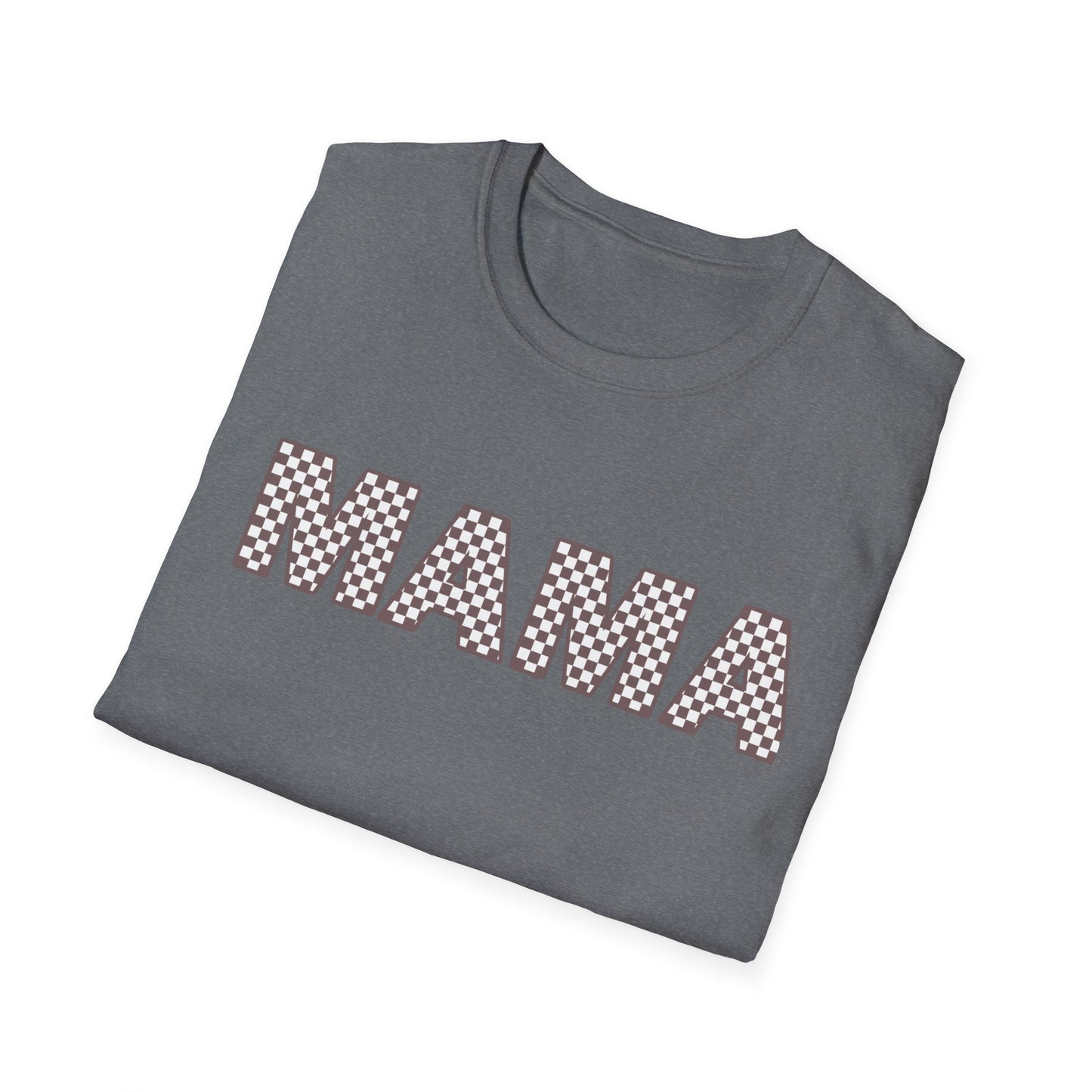 Mama + Mini Softstyle “Mama”  Checkered T-Shirt