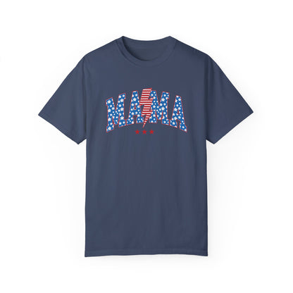 Patriotic Mama Tee Shirt | Summer Fourth of July Shirt Family Matching