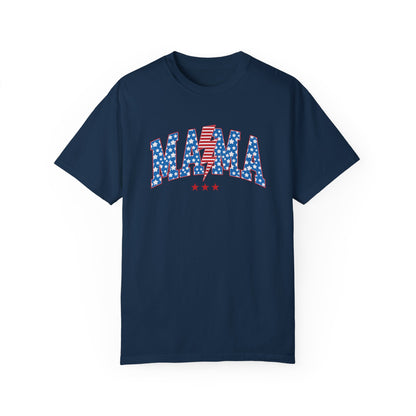 Patriotic Mama Tee Shirt | Summer Fourth of July Shirt Family Matching